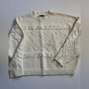 Azel Hazel Cable Knit Sweater Womens Medium
